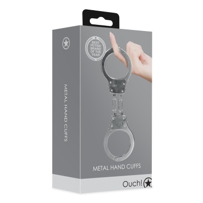 Metal Hand Cuffs - Silver - 1 2