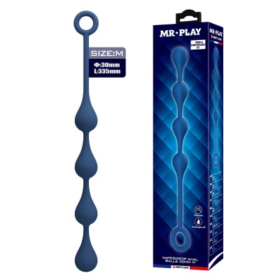 Kulki analne Waterdrop M 33,5 cm - silikonowe, stopniowane - 1