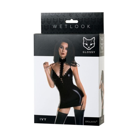 Wetlook dress IVY - black XL - 4