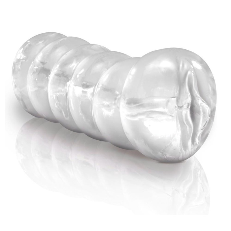 Masturbator Clear Leader Snatch – przezroczysty rękaw TPE, realistyczny kanał stymulacyjny, długość 14,8 cm - 2