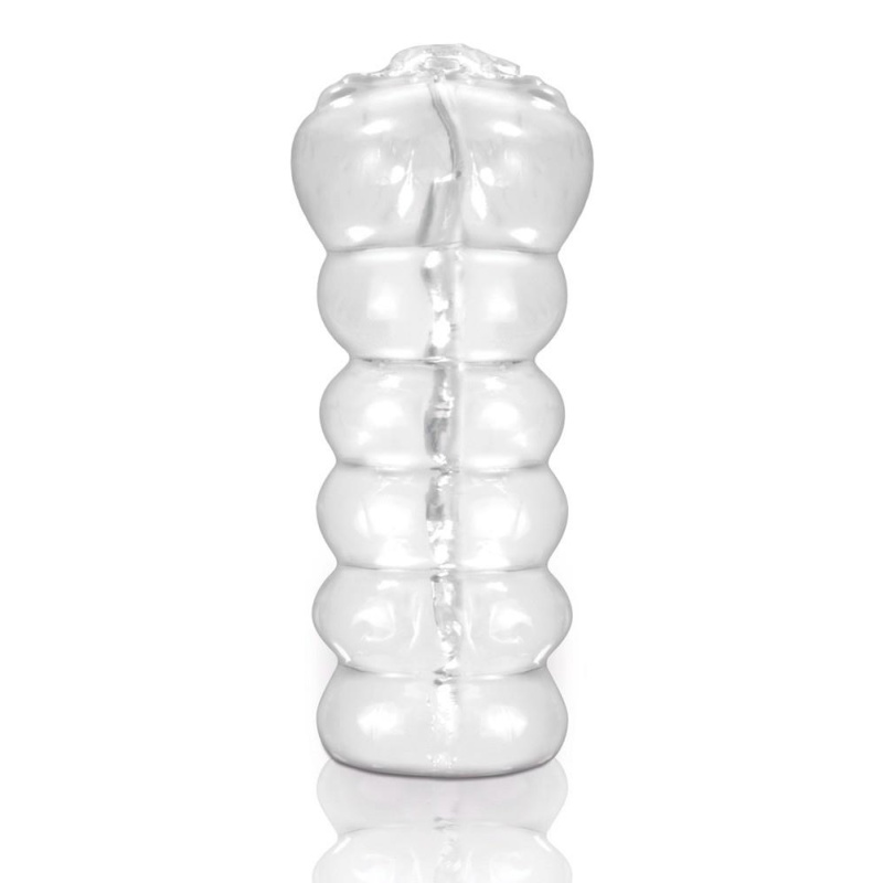 Masturbator Clear Leader Snatch – przezroczysty rękaw TPE, realistyczny kanał stymulacyjny, długość 14,8 cm - 3