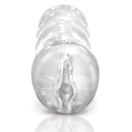 Masturbator Clear Leader Snatch – przezroczysty rękaw TPE, realistyczny kanał stymulacyjny, długość 14,8 cm - 4