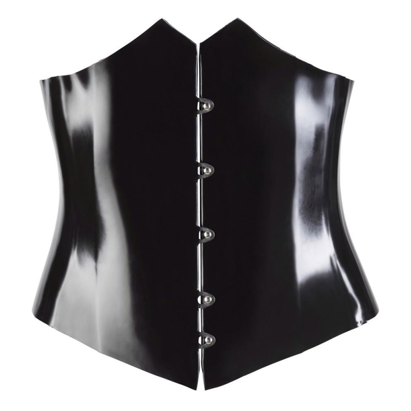 Latex Waist Cincher black M - 8