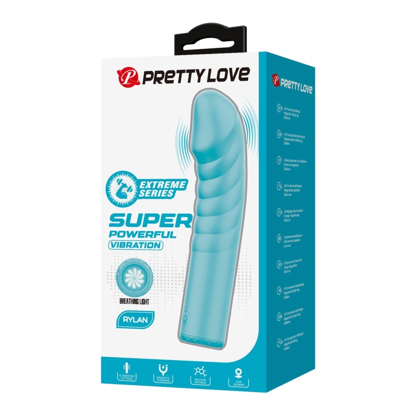 Wibrator Rylan: 10 trybów wibracji, podświetlenie LED, długość 20,5 cm - 2