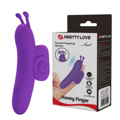 Wibrator na palec Snail Honey Finger - 10 trybów wibracji, 10 cm - 1