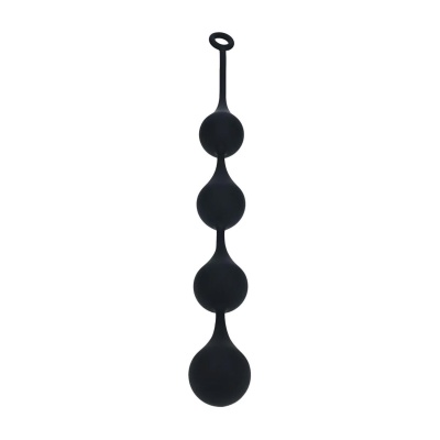 Silicone Waterdrop Anal Balls - XXL - 60mm - Black - 1