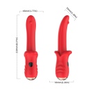 Wibrator Giant Tongue z 9 trybami wibracji i wyświetlaczem LED, długość 18,3 cm, średnica 3,1-4 cm, silikon medyczny - 5