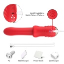 Wibrator Giant Tongue z 9 trybami wibracji i wyświetlaczem LED, długość 18,3 cm, średnica 3,1-4 cm, silikon medyczny - 6