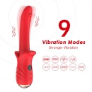 Wibrator Giant Tongue z 9 trybami wibracji i wyświetlaczem LED, długość 18,3 cm, średnica 3,1-4 cm, silikon medyczny - 9