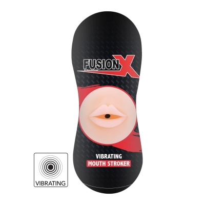 Masturbator Stroker Mouth z wibracjami, 18 cm - 1