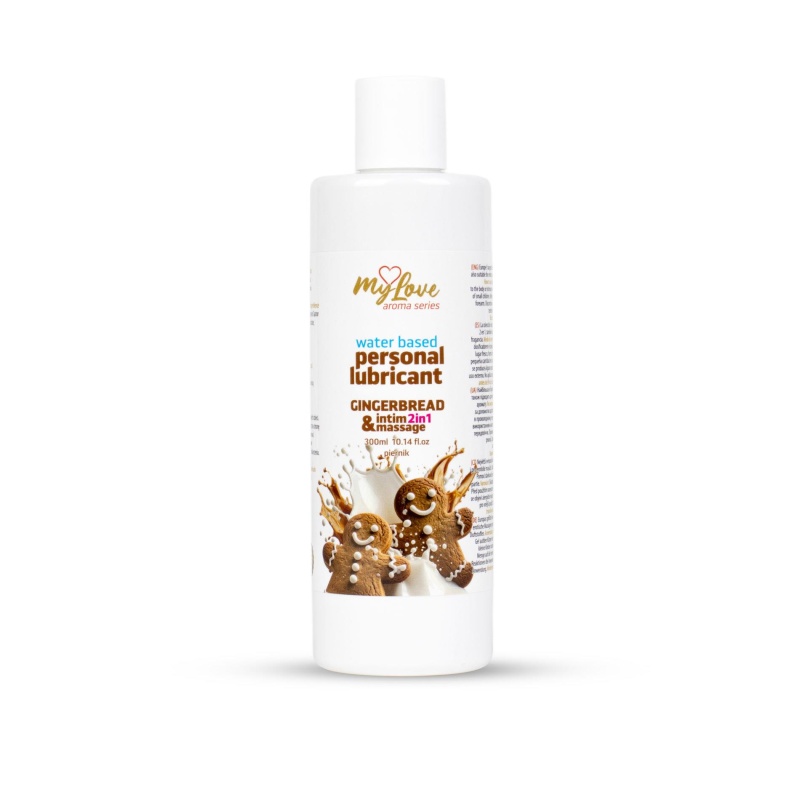 Lubrykant i żel do masażu 2w1 Aroma Series Gingerbread 300 ml biało-brązowy - 1