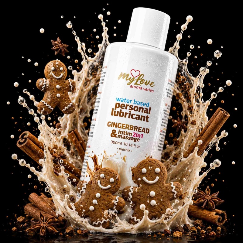 Lubrykant i żel do masażu 2w1 Aroma Series Gingerbread 300 ml biało-brązowy - 2