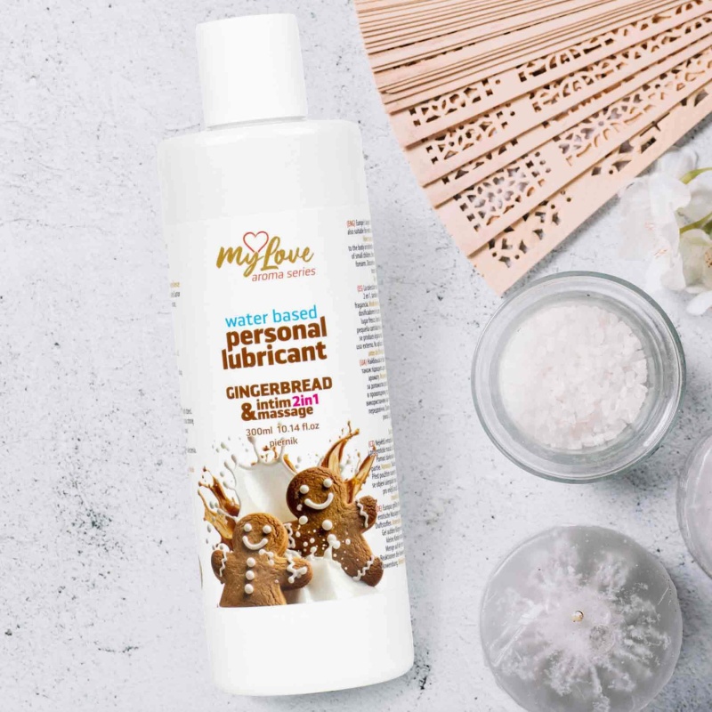 Lubrykant i żel do masażu 2w1 Aroma Series Gingerbread 300 ml biało-brązowy - 3