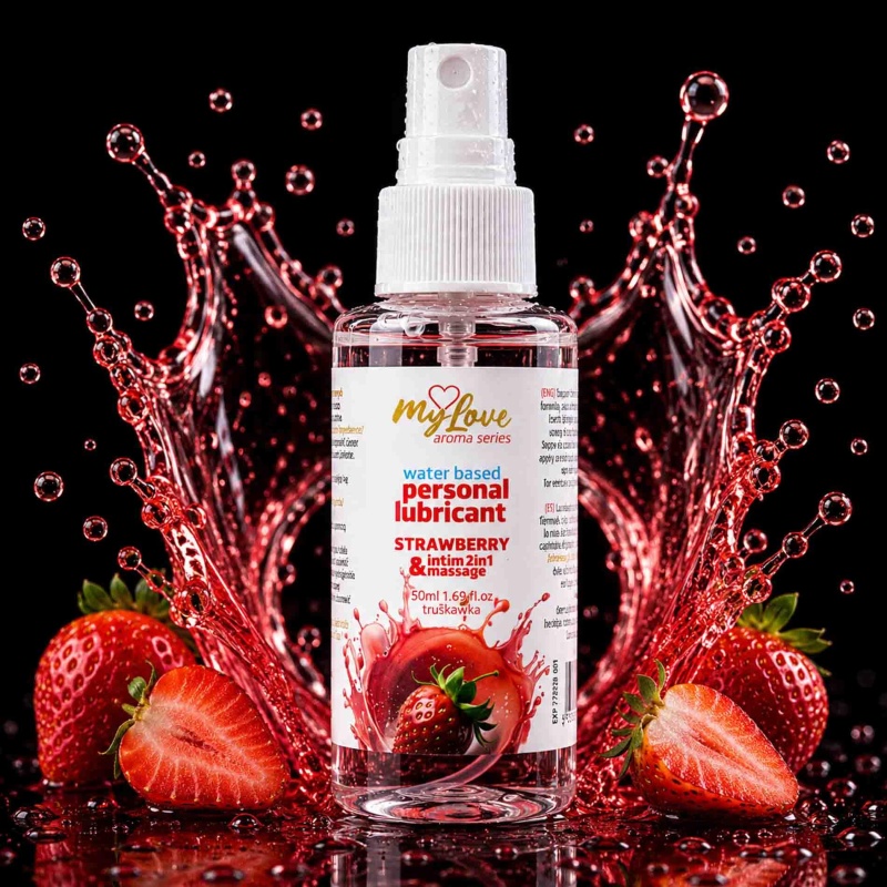 Lubrykant intymny i do masażu 2w1 Aroma Series Strawberry 50 ml - 2