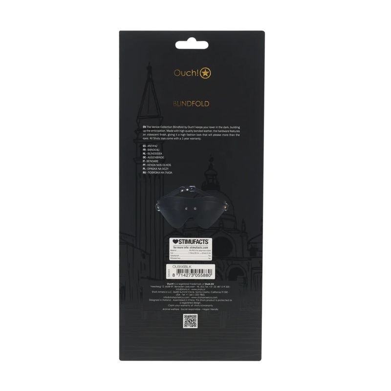 Venice Collection - Blindfold - Black - 3