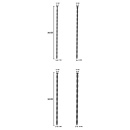 Zestaw dilatorów do cewki moczowej Penis Dilator Set Large – silikonowe spirale 30 cm - 3