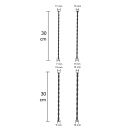 Zestaw dilatorów do cewki moczowej Penis Dilator Set Large – silikonowe spirale 30 cm - 6