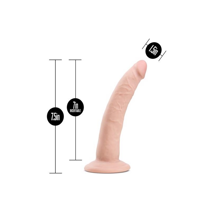 Dildo 7 Inch Jack Vanilla - realistyczny TPE z przyssawką i dual density, 19 cm - 5