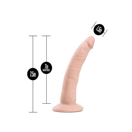 Dildo 7 Inch Jack Vanilla - realistyczny TPE z przyssawką i dual density, 19 cm - 5