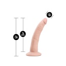 Dildo 7 Inch Jack Vanilla - realistyczny TPE z przyssawką i dual density, 19 cm - 5