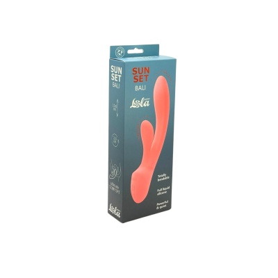 Wibrator Króliczek Bali Sunset - elastyczny, bezszwowy silikon, 2 silniki, 19,6 cm - 1
