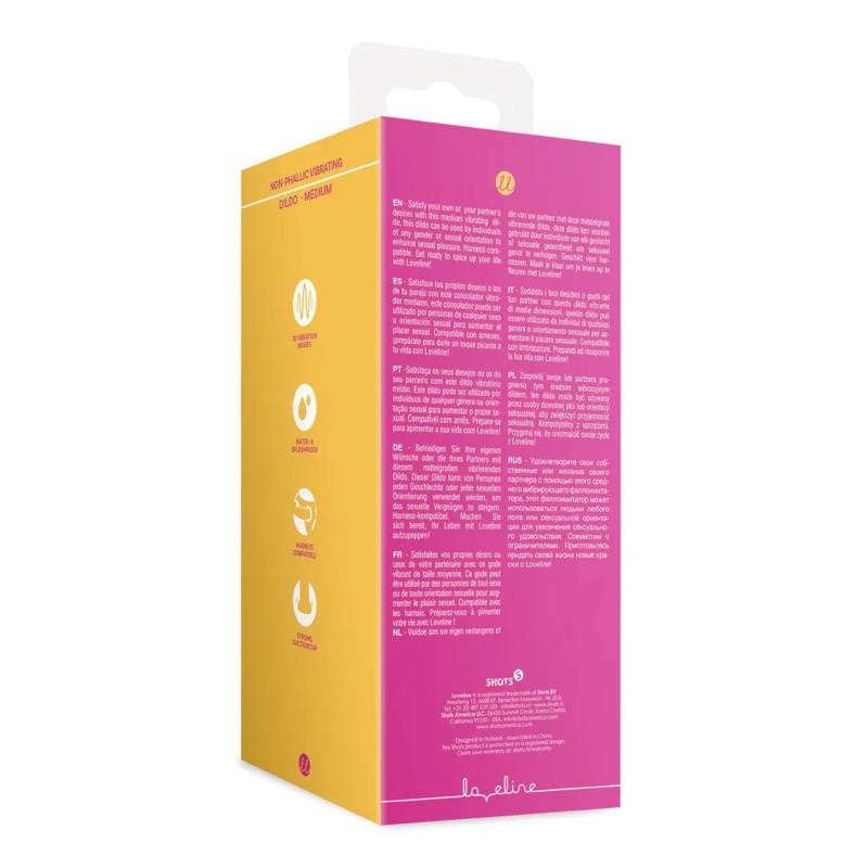 Non-Phallic Vibrating Dildo - Medium - Powerful Pink - 3