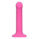Non-Phallic Vibrating Dildo - Medium - Powerful Pink - 4
