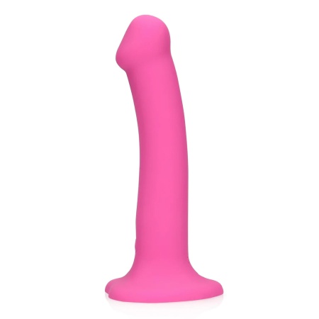 Non-Phallic Vibrating Dildo - Medium - Powerful Pink - 5