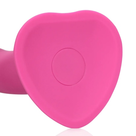 Non-Phallic Vibrating Dildo - Medium - Powerful Pink - 6