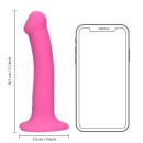 Non-Phallic Vibrating Dildo - Medium - Powerful Pink - 8