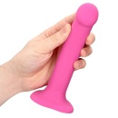 Non-Phallic Vibrating Dildo - Medium - Powerful Pink - 9
