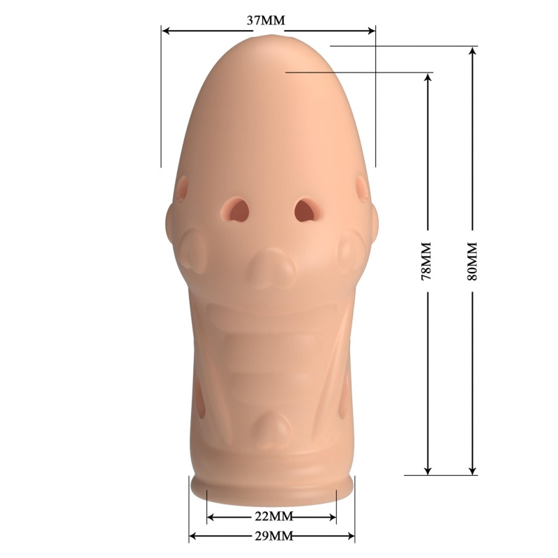 Przewiewna nakładka na penisa Booker 8 cm - 7