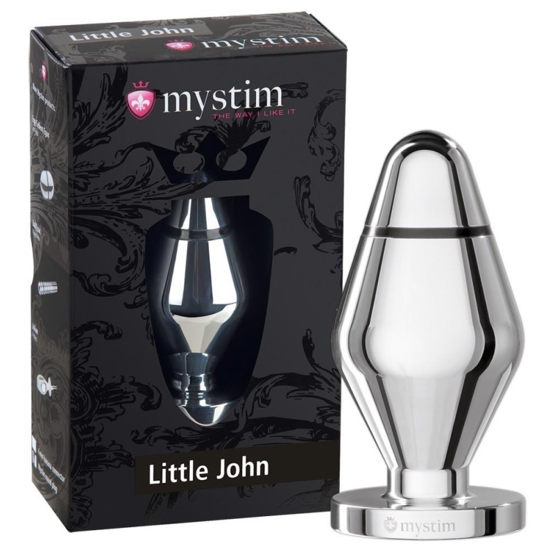 Little John Butt Plug Small – elektrostymulacyjny plug analny z aluminium medycznego, Ø 4 cm, długość 9 cm - 1