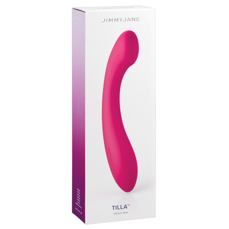 Dildo Tilla Silicone – zakrzywiony kształt do stymulacji punktu G i prostaty, 20 cm, Ø 3,4 cm - 1