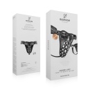 Pas cnoty Chastity Cage Panty Black - eko-skóra, regulowane paski z otworami, zintegrowana klatka, metalowy karabińczyk - 7