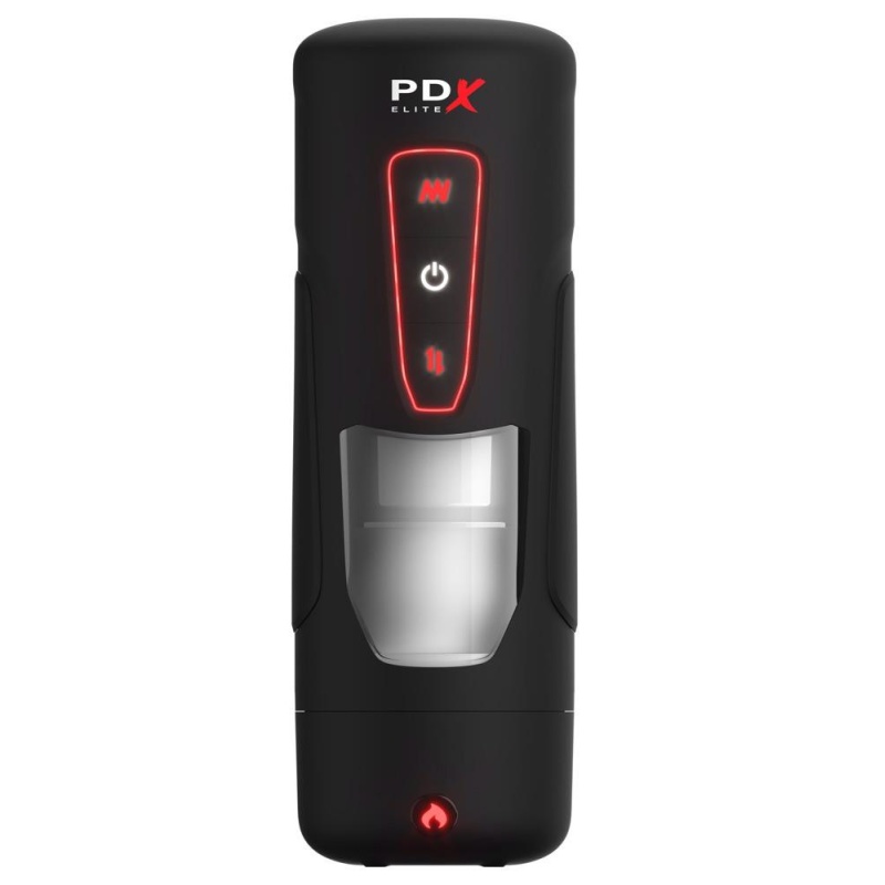 Masturbator Milk Me Hotter Black – automatyczne wibracje, ruch posuwisto-zwrotny, podgrzewanie, długość 24,8 cm - 4