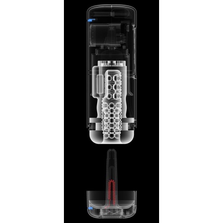 Masturbator Milk Me Hotter Black – automatyczne wibracje, ruch posuwisto-zwrotny, podgrzewanie, długość 24,8 cm - 5