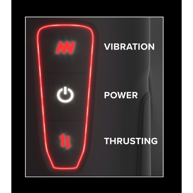 Masturbator Milk Me Hotter Black – automatyczne wibracje, ruch posuwisto-zwrotny, podgrzewanie, długość 24,8 cm - 8