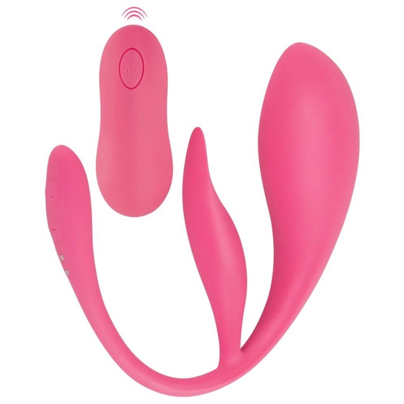 Stymulator łechtaczkowo-pochwowy RC Double Pleasure – 2 silniki, 10 trybów, 26 cm - 2