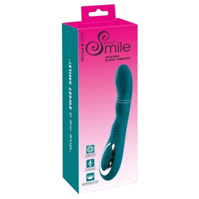 Wibrator rotacyjny Rotating G-Spot – zakrzywiona końcówka obrotowa z silikonu, 22,8 cm - 1
