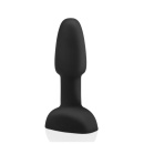 Rimming Petite Black - obrotowo-wibrujący korek analny z pilotem, bezszwowy silikon, długość insertacyjna 10 cm, średnica 3,5 cm - 2