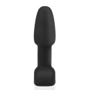 Rimming Petite Black - obrotowo-wibrujący korek analny z pilotem, bezszwowy silikon, długość insertacyjna 10 cm, średnica 3,5 cm - 3
