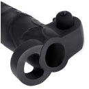 Przedłużka penisa FX Real Feel 2" Extension Dark – wibrująca nakładka TPE z pierścieniem na jądra, 16,5 cm - 3