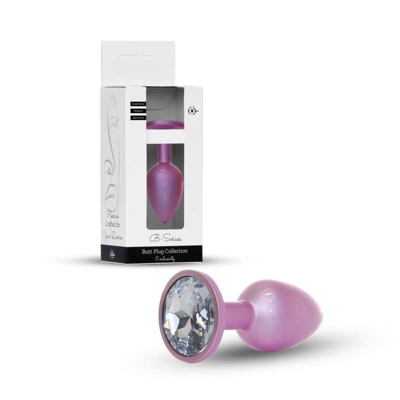 Plug-Jewellery Pearl Pink PLUG- Clear M - 8