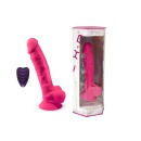 Wibrator realistyczny Model 1 8" Pink Vibration+ LRS - silikon medyczny, 10 trybów, pilot, przyssawka, IPX7, 20 cm - 1