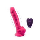 Wibrator realistyczny Model 1 8" Pink Vibration+ LRS - silikon medyczny, 10 trybów, pilot, przyssawka, IPX7, 20 cm - 9