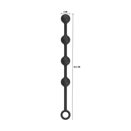 Kulki analne Heavy Anal Balls S Black obciążane, 34,5 cm - 5