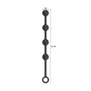 Kulki analne Heavy Anal Balls S Black obciążane, 34,5 cm - 5