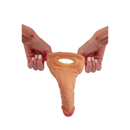 Nakładka przedłużająca TPE z paskiem na jądra, 21 cm, +6 cm, Ø3 cm - 5