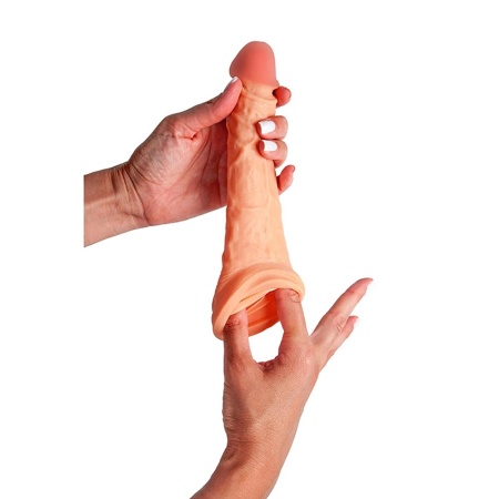 Nakładka przedłużająca TPE z paskiem na jądra, 21 cm, +6 cm, Ø3 cm - 6